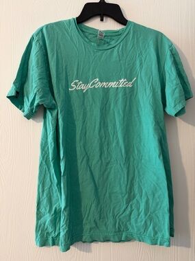 Gildan Teal "StayCommitted" Short-Sleeve Tee